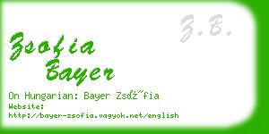 zsofia bayer business card